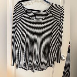 Torrid size 2 black and white striped top